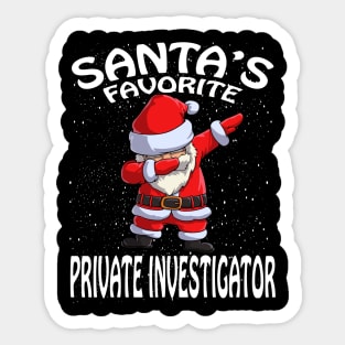 Santas Favorite Private Investigator Christmas Sticker